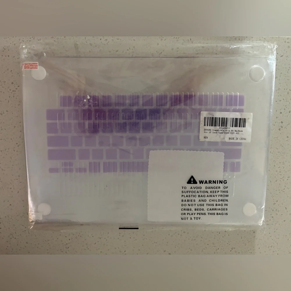 Floral MacBook Case with Purple Keyboard Cover